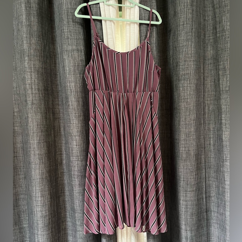 Torrid Striped Purple Spaghetti Strap Dress